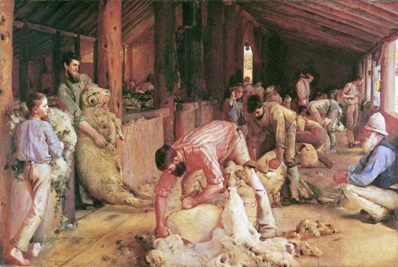 Tom roberts Shearing the Rams